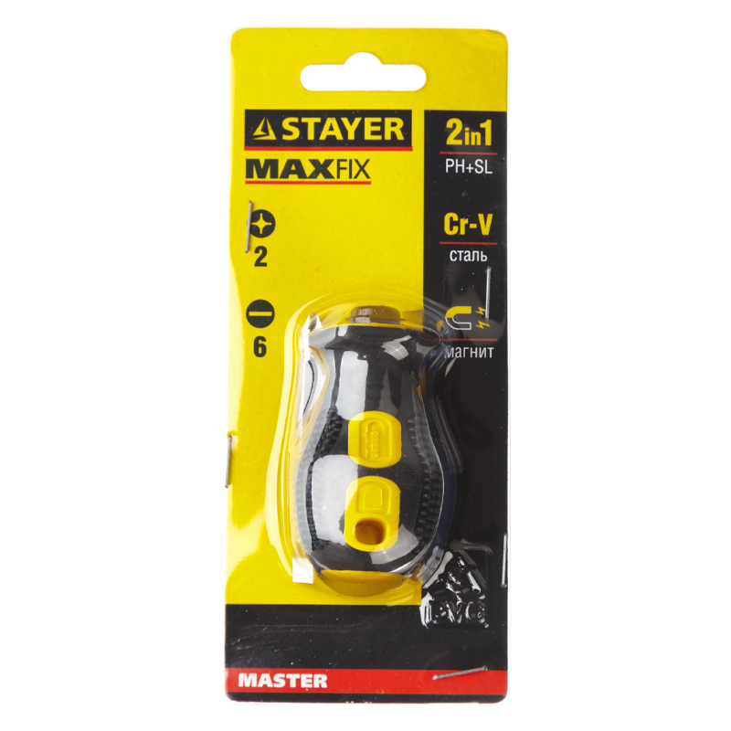 Отвертка переставная Stayer Hercules-Mini 2-in-1, 2511_z02 (38 мм PH2/SL6) в Угличе