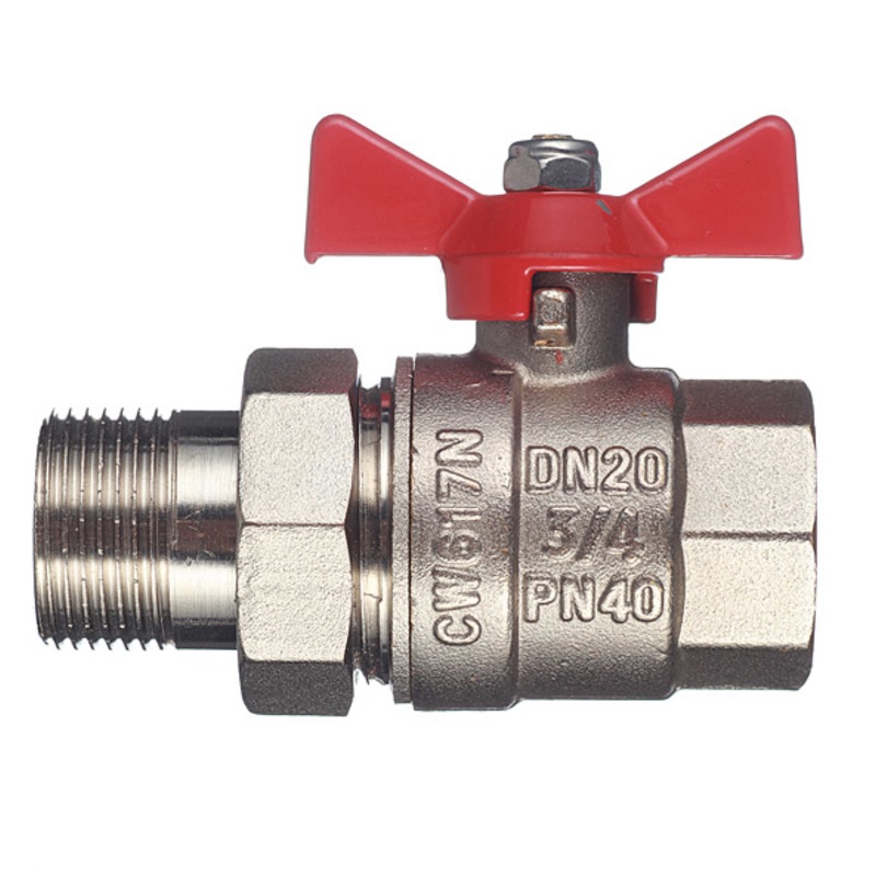 Кран шаровой полнопроходной с полусгоном Valtec BASE 20х3/4" ВР-НР VT.227.N.05