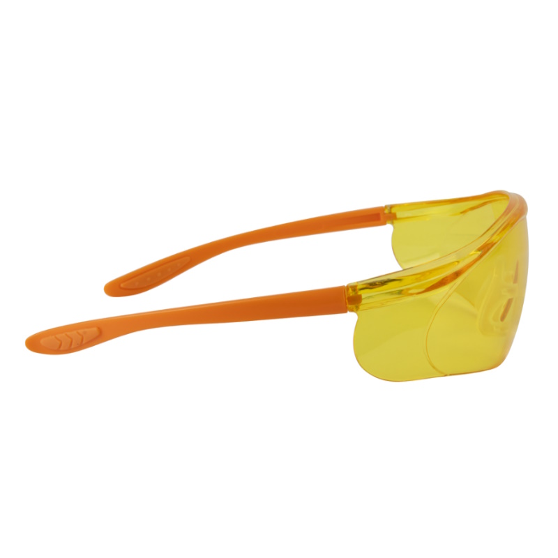 Открытые очки с панорамным обзором Jeta Safety JSG-7912A, мягкий носовой упор, защитное покрытие, янтарные линзы в Кинешме