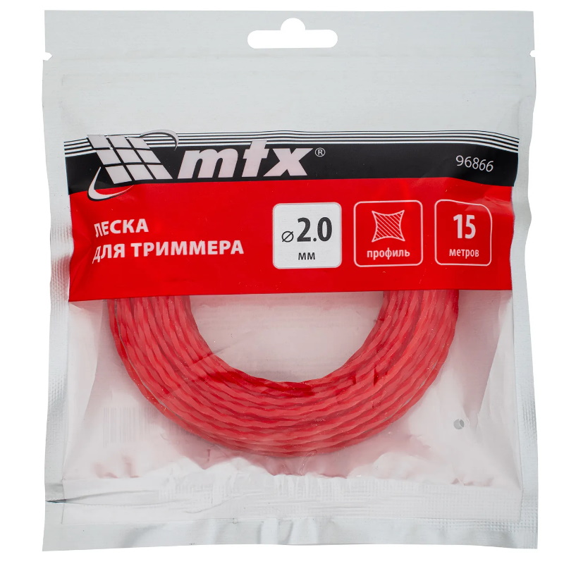 Леска для триммера MTX 96866, витой квадрат, 2.0 мм х 15 м