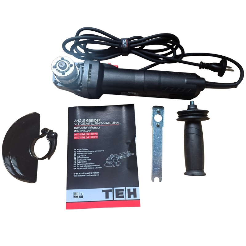 Угловая шлифмашина (болгарка) Teh TG12515VP, 125 мм, 1500 Вт, плавный пуск, регулировка оборотов
