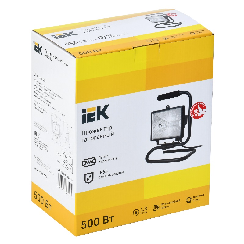 Прожектор галогенный IEK ИО500П (переноска) в Кинешме