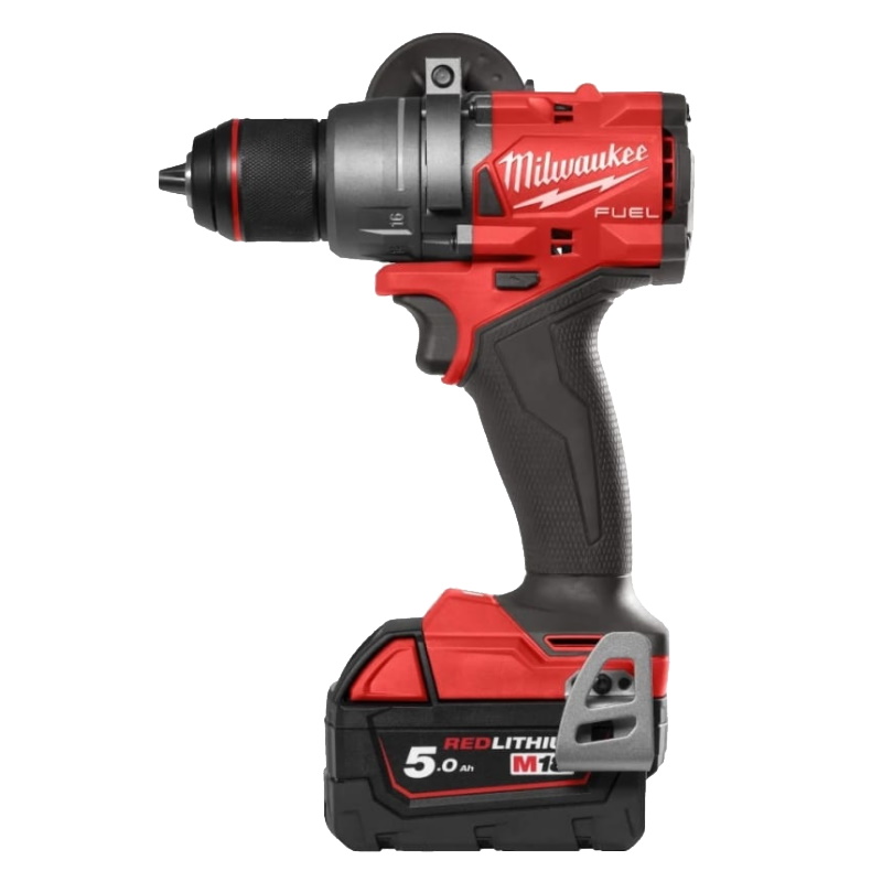 Аккумуляторная дрель шуруповерт Milwaukee M18 FDD3-502X 4933479863, 2х18В, 5А*ч, Li-Ion, 158Н*м, 500/2100 об./мин., кейс в Угличе