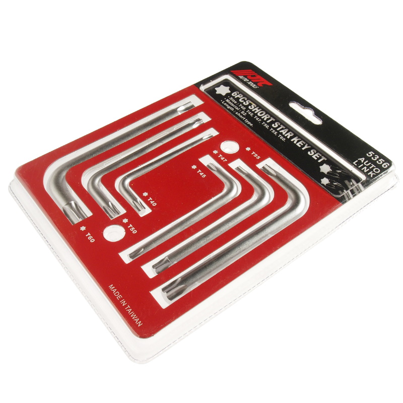 Набор ключей JTC JTC-5356 TORX Г-образных T40-T60 6 предметов 1069₽
