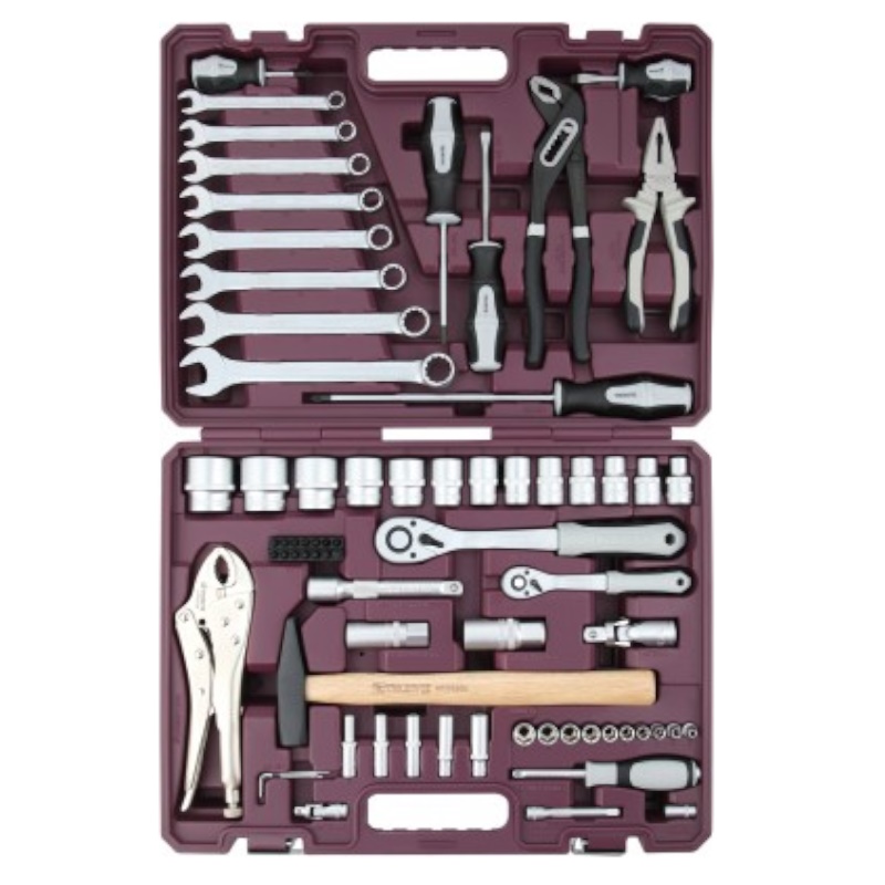 Набор инструмента универсальный Thorvik TS072 054004, 1/4", 1/2"DR, 72 предмета