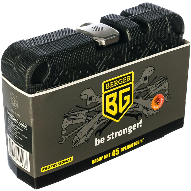 Набор бит с адаптером Berger BG-2185, 45 предметов