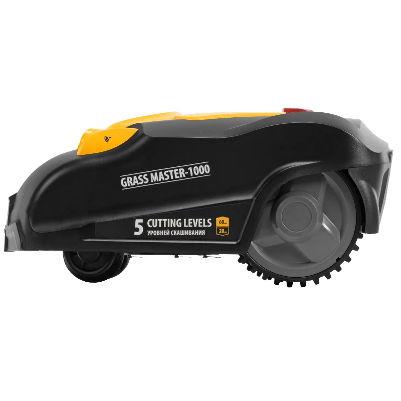 Робот-газонокосилка Denzel Grass Master 1000 58955, ультразвуковой датчик, 3 Ач, LCD дисплей, Wi-Fi в Александрове