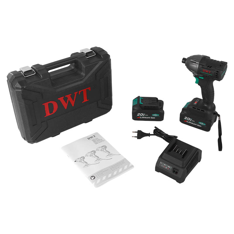 Аккумуляторный ударный винтоверт DWT ASCP-20 DN-4C2 BMC, бесщеточный, 20 В / 4Ач Li-ion, 350 Нм, 2 АКБ, ЗУ в Череповце