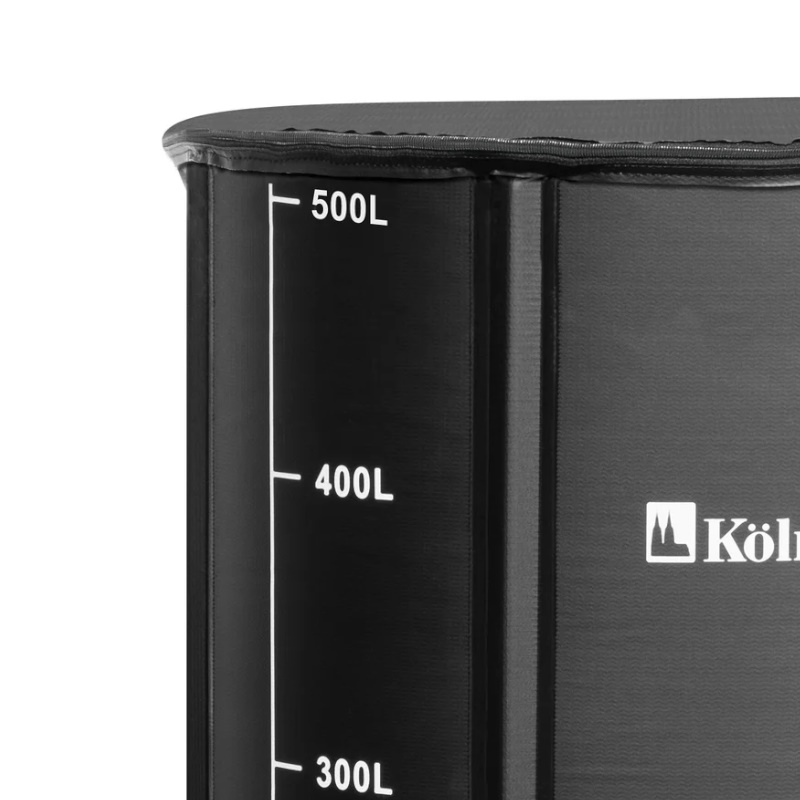 Бочка для воды Kolner KWB 500B 8091100310, 500 л, с краном и крышкой на молнии, черная, ПВХ, размер В 100см х Д 80см в Коврове