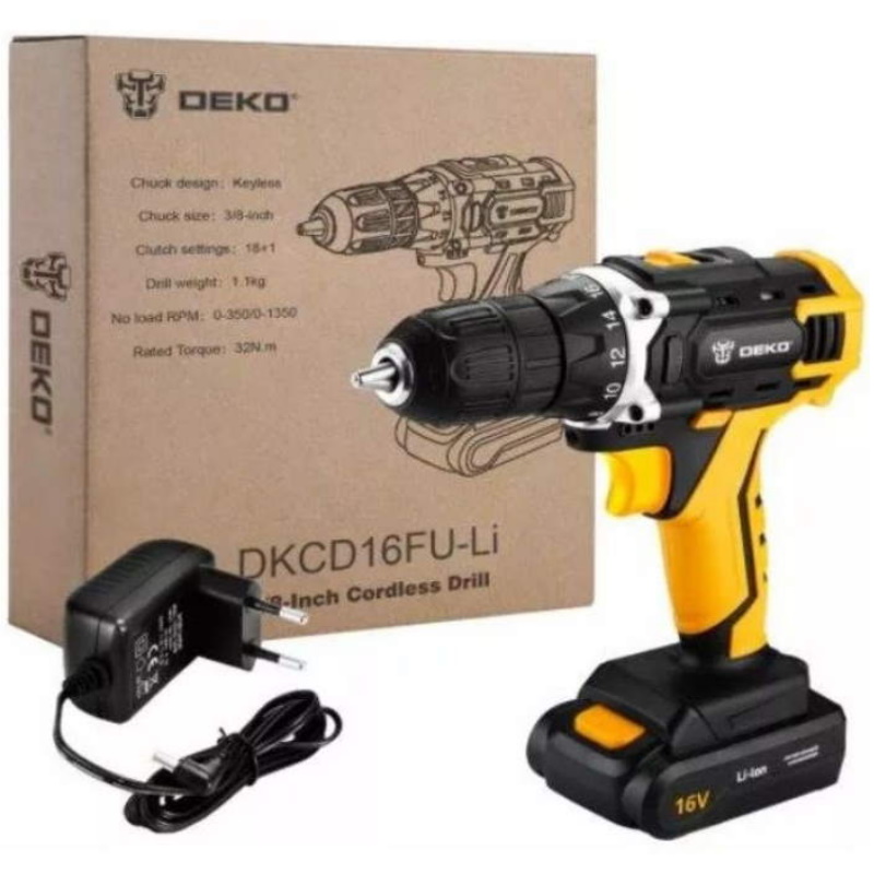 Аккумуляторная дрель-шуруповерт Deko DKCD16FU-Li 063-4098 в Иваново