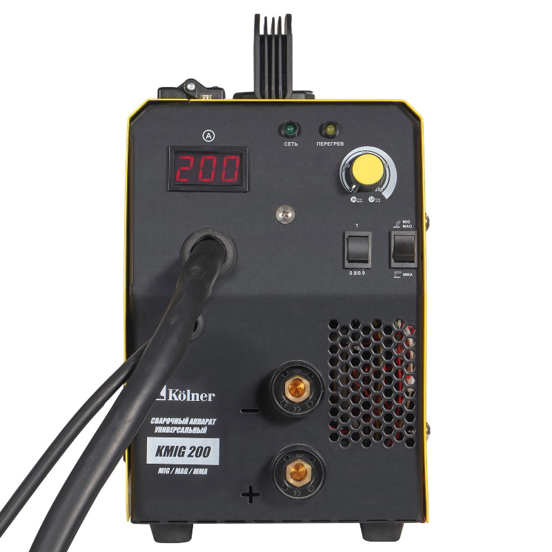 Сварочный аппарат универсальный инверторный Kolner KMIG 200 4610092015569 41кВт 20-200А MIGMAG20-180A MMA
