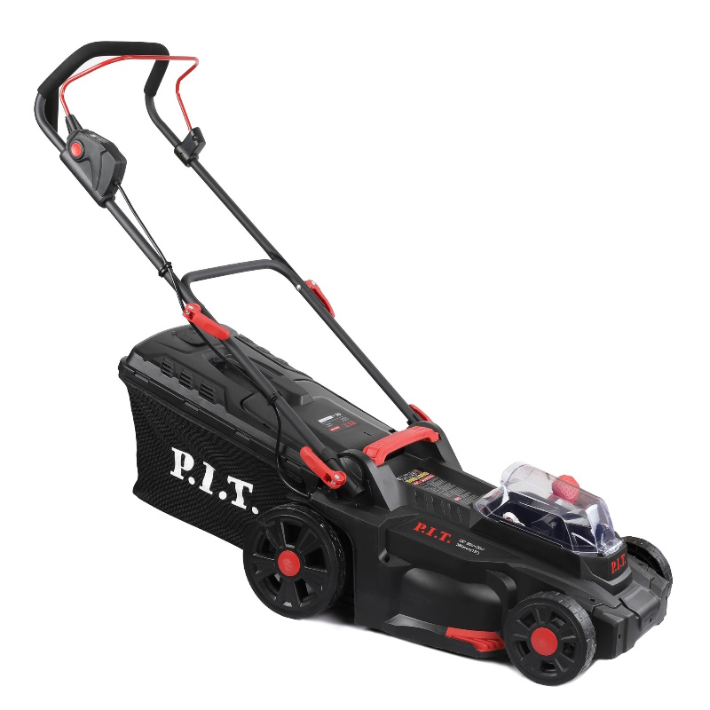 Газонокосилка аккумуляторная бесщёточная P.I.T. PLM20H-380B SOLO, 20В+20В, 37 см, высота 25-75мм, 40л в Муроме