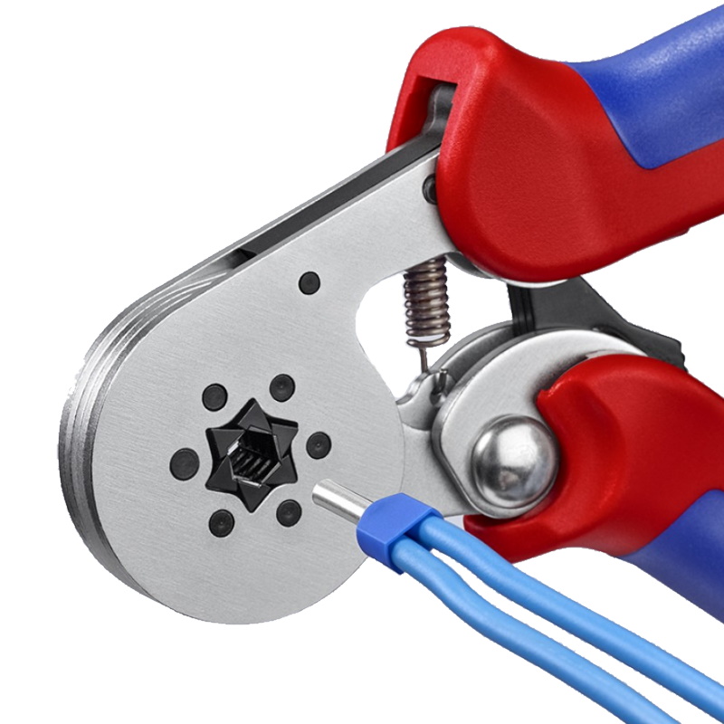 Пресс-клещи для контактных гильз Knipex KN-975514 DIN 46228 1+4, 6-гранный обжим, боковые, 1 гнездо, 0.08-10 мм²…2 в Иваново