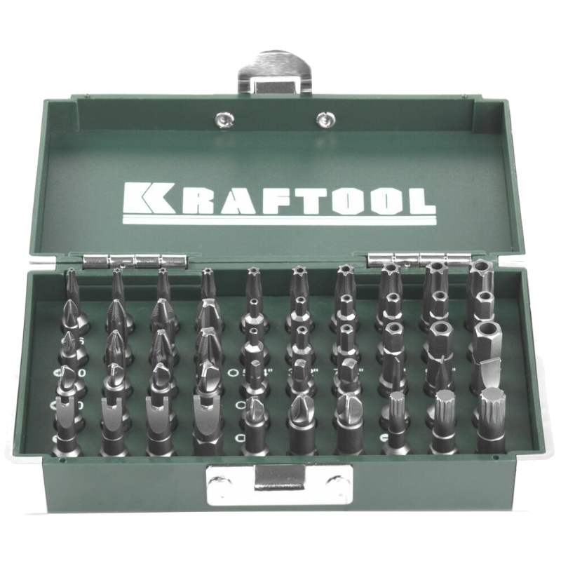 Набор бит Kraftool "X-Drive" 26065-H50, кованых, торсионных, Cr-Mo, система насечек "NSS", 50 предметов, в боксе  в Ярославле