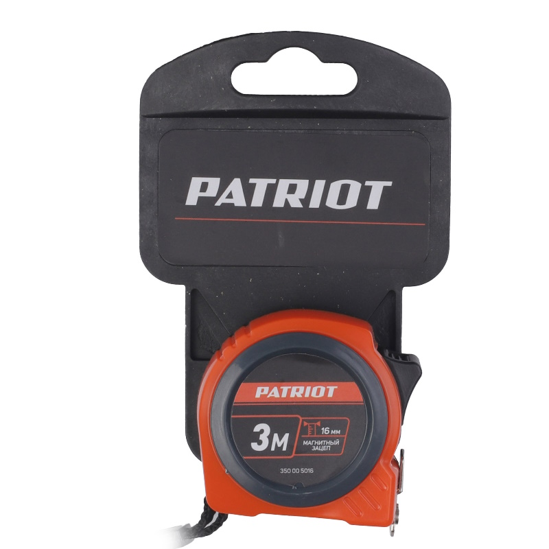 Рулетка Patriot MTP-3-16 350005016, магнит, двухсторонний зацеп, 3м х16 мм в Ярославле