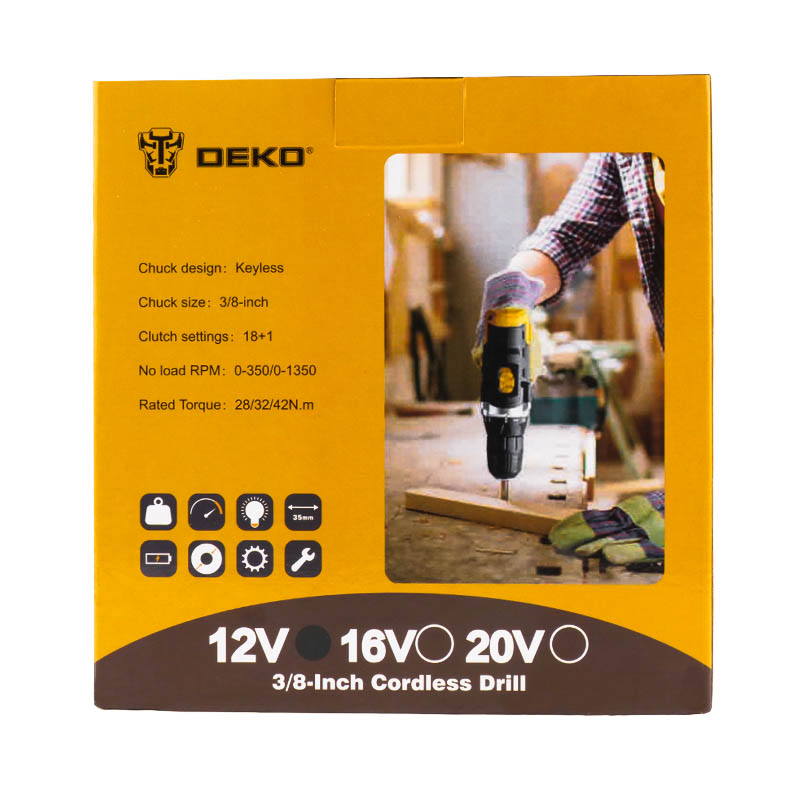 Аккумуляторная дрель-шуруповерт Deko DKCD12FU-Li 063-4100 в Рыбинске