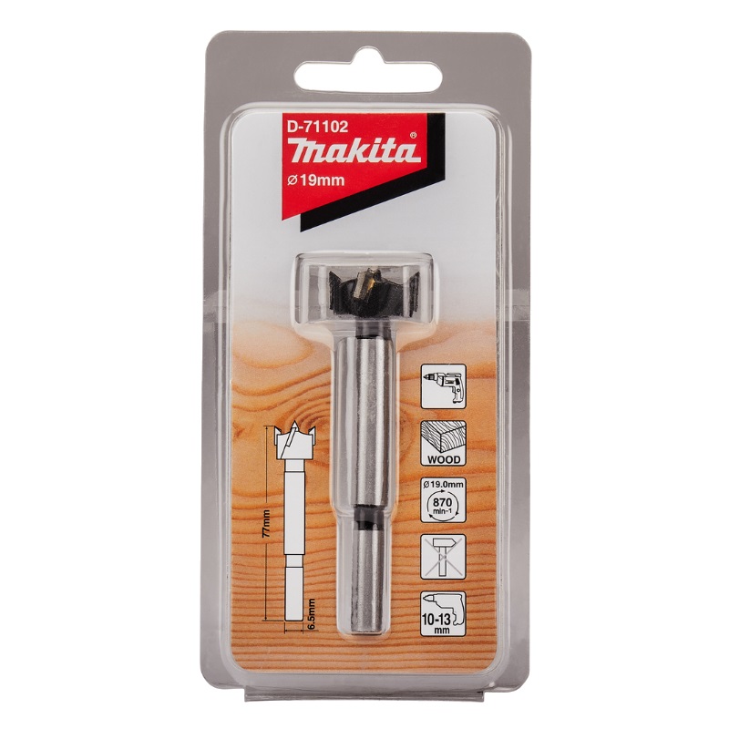 Сверло Форстнера по дереву Makita STANDARD D-71102 для врезки замков (19x77) во Владимире