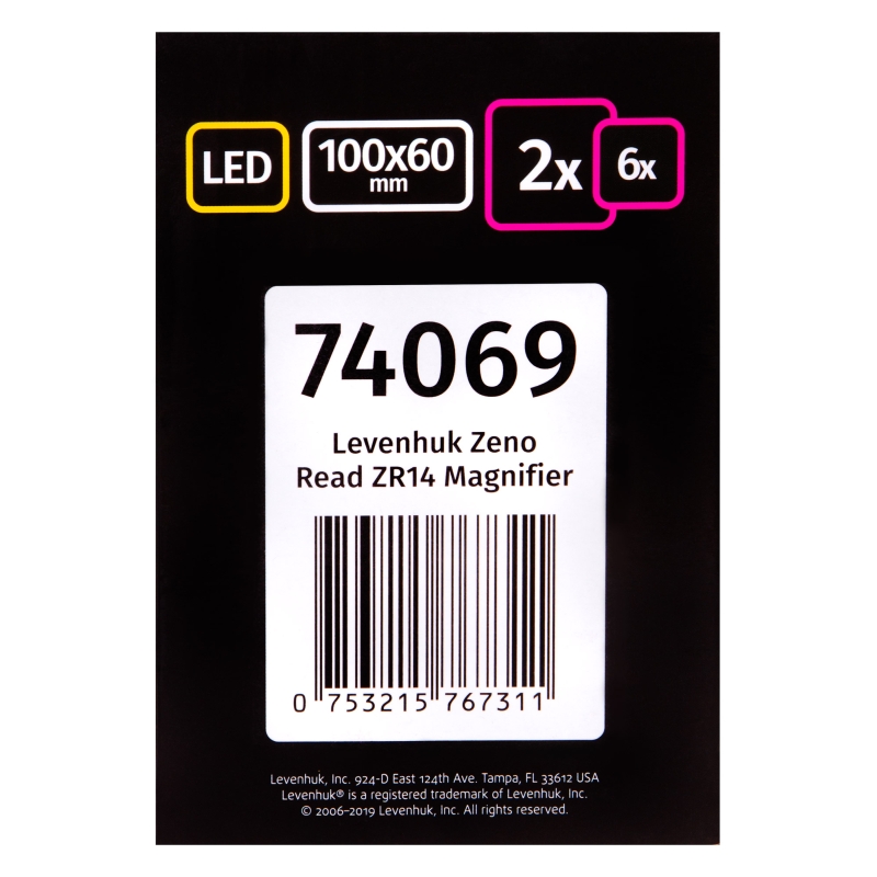 Лупа для чтения Levenhuk Zeno Read ZR14 74069