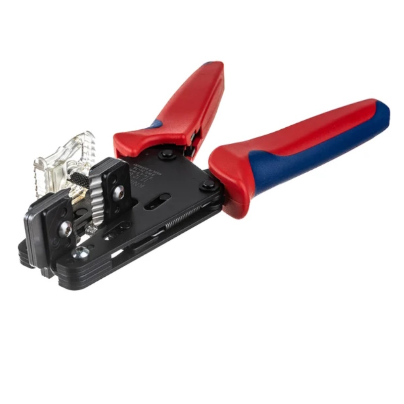 Стриппер прецизионный со сменными фасонными ножами Knipex KN-121206, 0.14-0.25/0.75/1.5/2.5/4/6 мм², длина 195 мм в Угличе