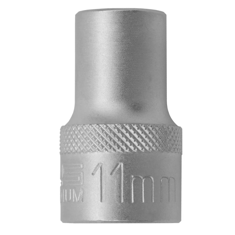 Головка торцевая Stels 13653, 11 мм, 12-гранная, CrV,под квадрат 1/2", хромированная в Угличе