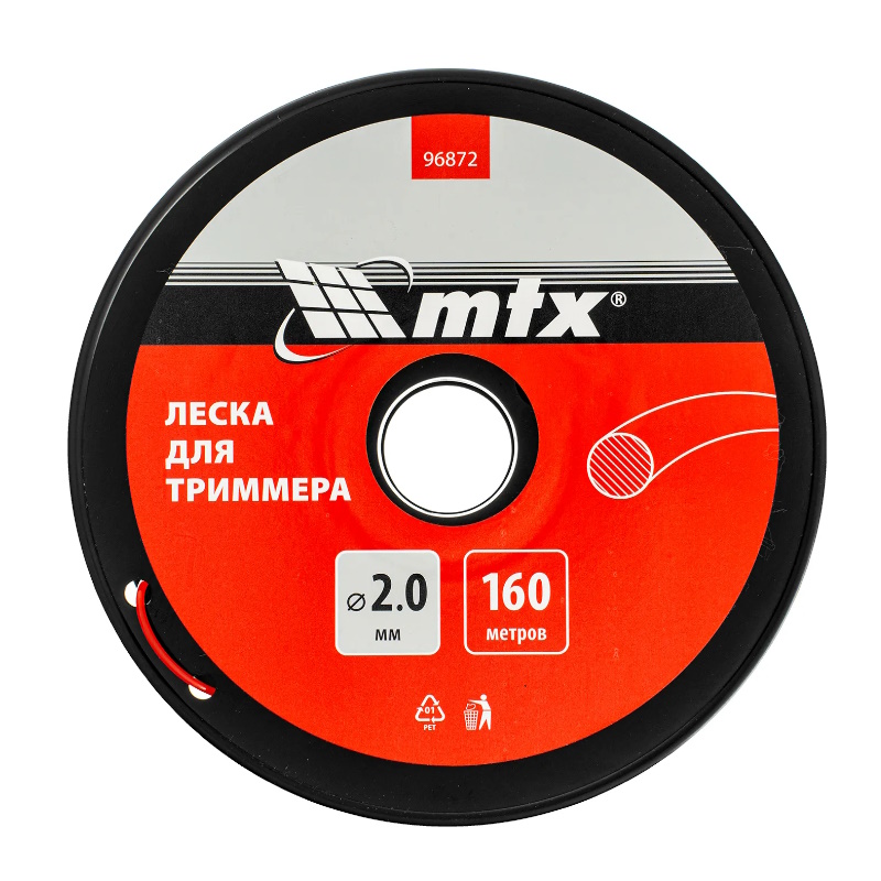 Леска для триммера круглая MTX 96872, 2,0 мм х 160 м, на катушке в Туле