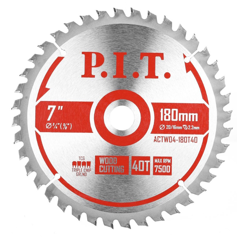 Диск пильный P.I.T. ACTW04-180T40, 180x20/16x1,4 мм, 40T в Ярославле