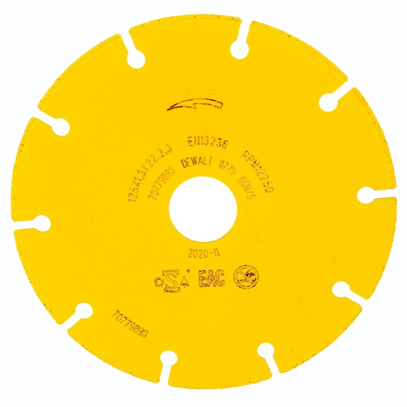 Алмазный диск по металлу DeWalt DT40252 (125х22.2x1.3x10 мм)
