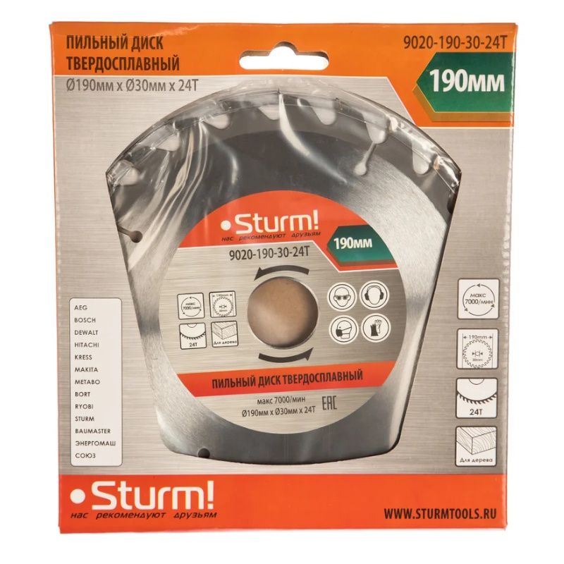 Диск пильный Sturm 9020-190-30-24T
