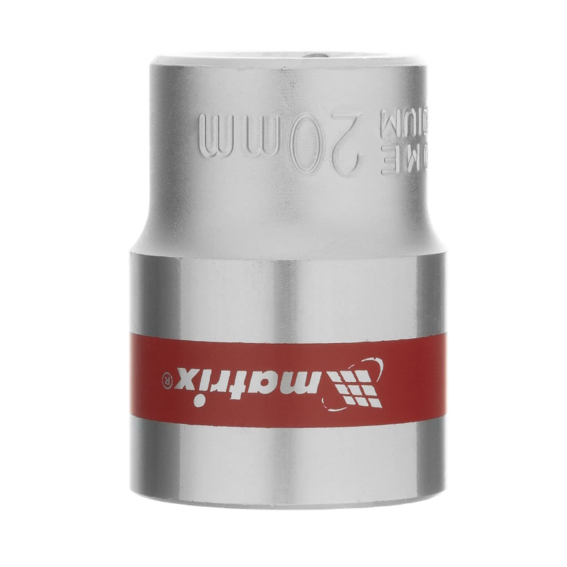 Головка торцевая Matrix 13120, 20 мм, 6-гранная, CrV, под квадрат 1/2", хромированная в Муроме