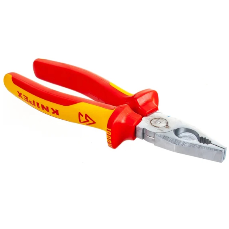 Плоскогубцы комбинированные Knipex KN-0306180SB, VDE, 180 мм, хром, 2-комп диэлектрические ручки, SB в Коврове