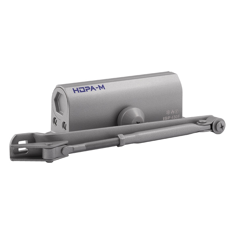 Доводчик дверной Нора-М ISPARUS 430F 18405, фиксация, от 50 до 110кг, серый