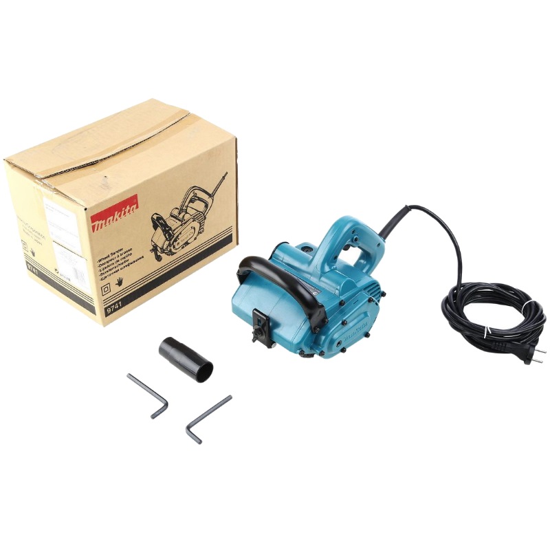 Щеточная шлифовальная машина Makita 9741 по дереву (набор аксессуаров, насадка с нейлоновой щетиной) в Переславле