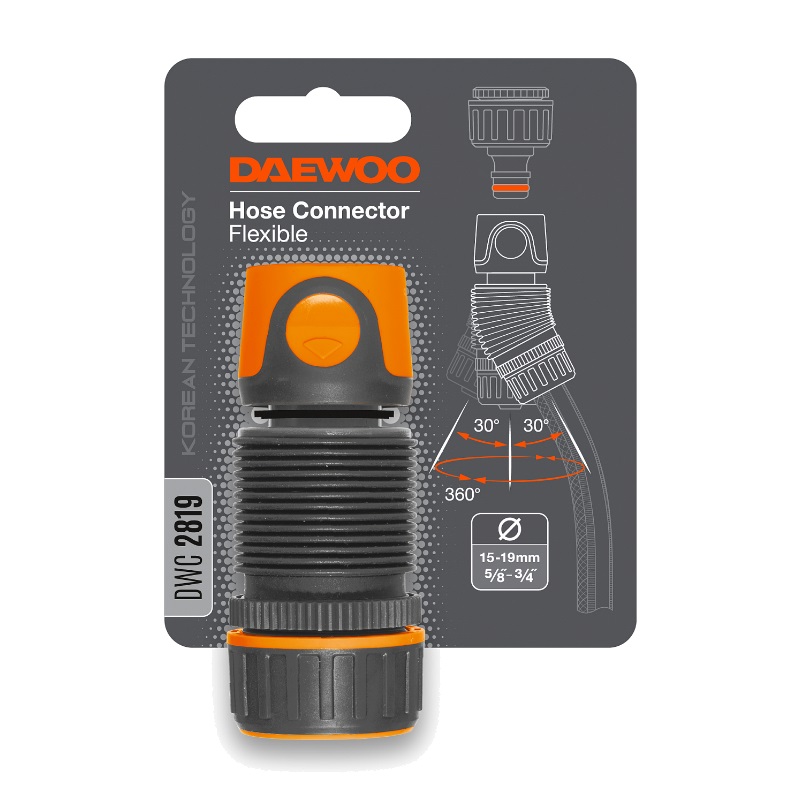 Коннектор гибкий для шланга 15-19 мм (5/8”-3/4”) Daewoo DWC 2819 в Угличе