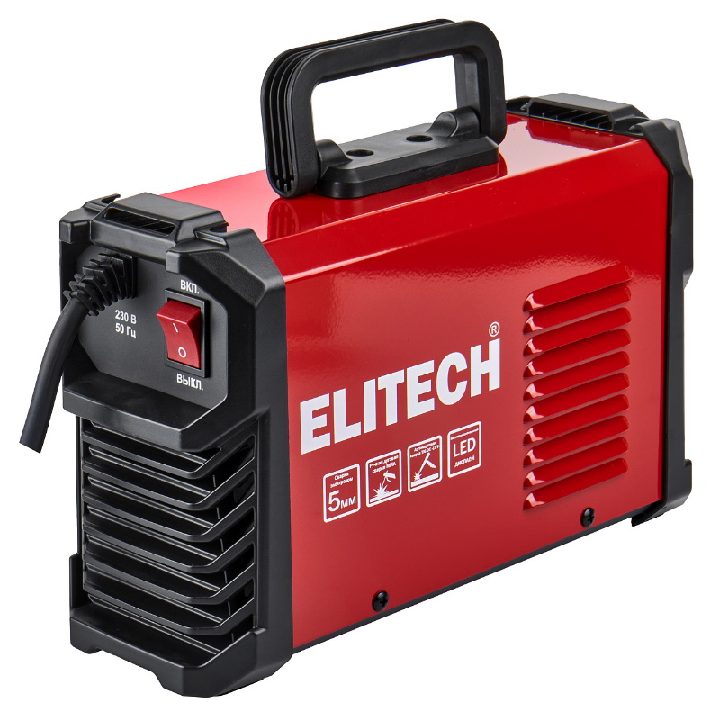 Инвертор Elitech АИС 220 ЖК 204746, MMA, 160-250В, 7.9 кВт, 20-220А в Рыбинске
