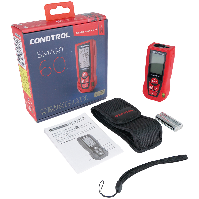 Лазерный дальномер Condtrol Smart 60, 1-4-098 (max дальность 60 м, погрешность 1,5 мм) в Череповце