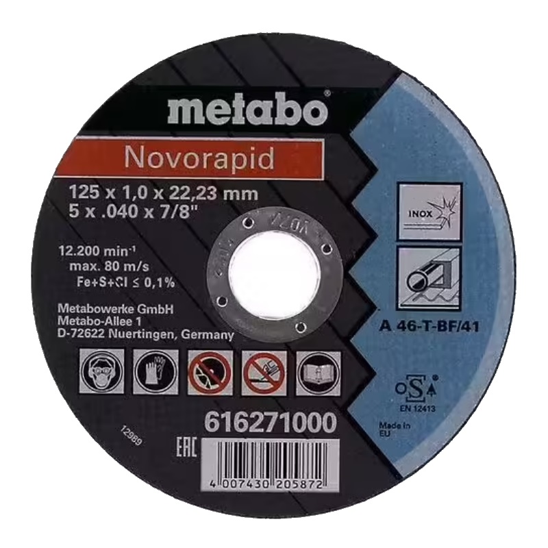 Круг отрезной Metabo Novorapid 616271000 125*1,0*22 в Туле