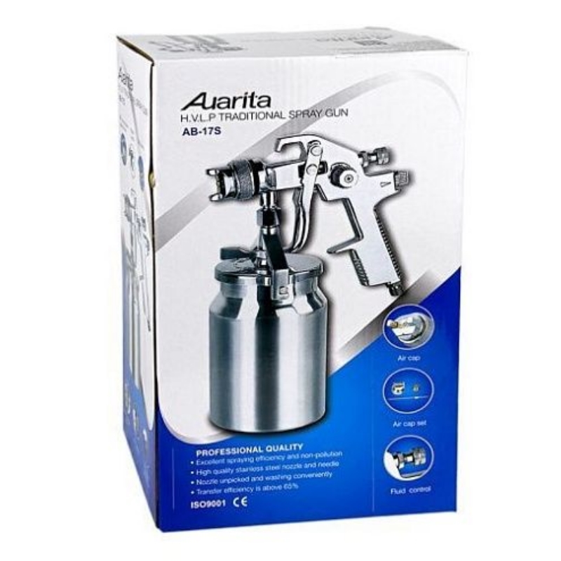 Краскопульт Auarita AB-17S 39878, нижний бак, 1.4mm (310-370л/мин, 3-5бар, пятно 240мм, 1.0л) в Угличе