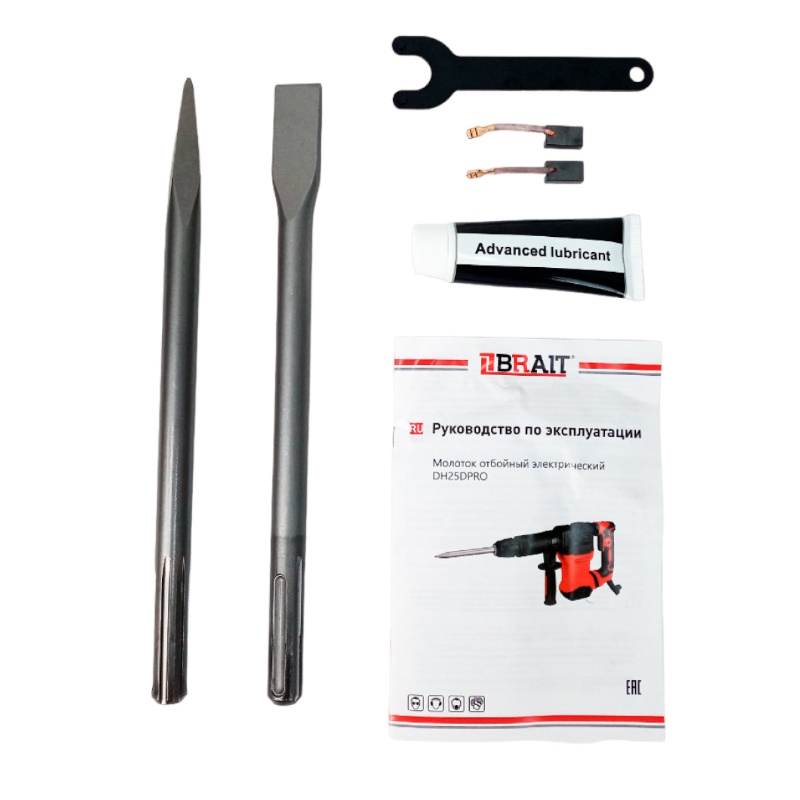 Молоток отбойный электрический Brait DH25DPRO 21.01.184.087 (1500 вт; 4100 уд/мин; 20 дж, 50 Гц, патрон-SDS MAX.) в Кинешме