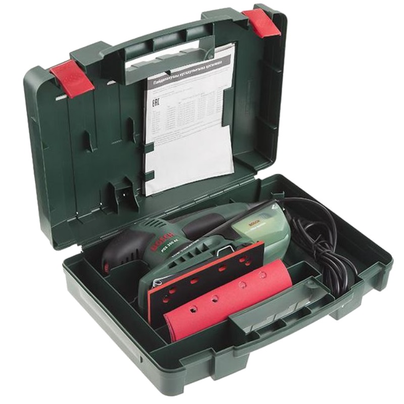 Шлифмашина вибрационная Bosch PSS 250 AE (потребляемая мощность 250 вт, напряжение 220 в, пылеудаление) в Твери