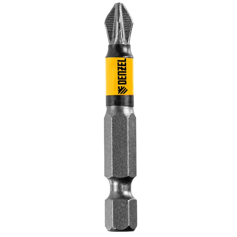 Набор бит Denzel 11680, PZ2х50, сталь S2, круглый профиль, отрывная упаковка, 10 шт.