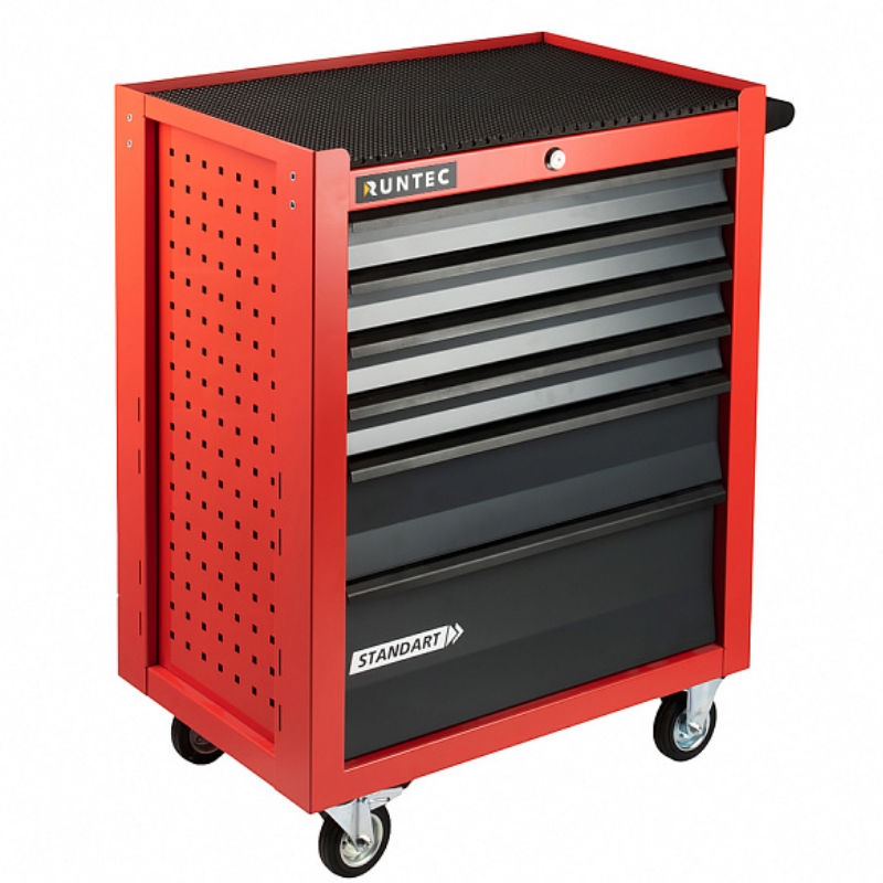 Тележка инструментальная 6 полочная Runtec RTSTD-6R, Standart, красная в Череповце