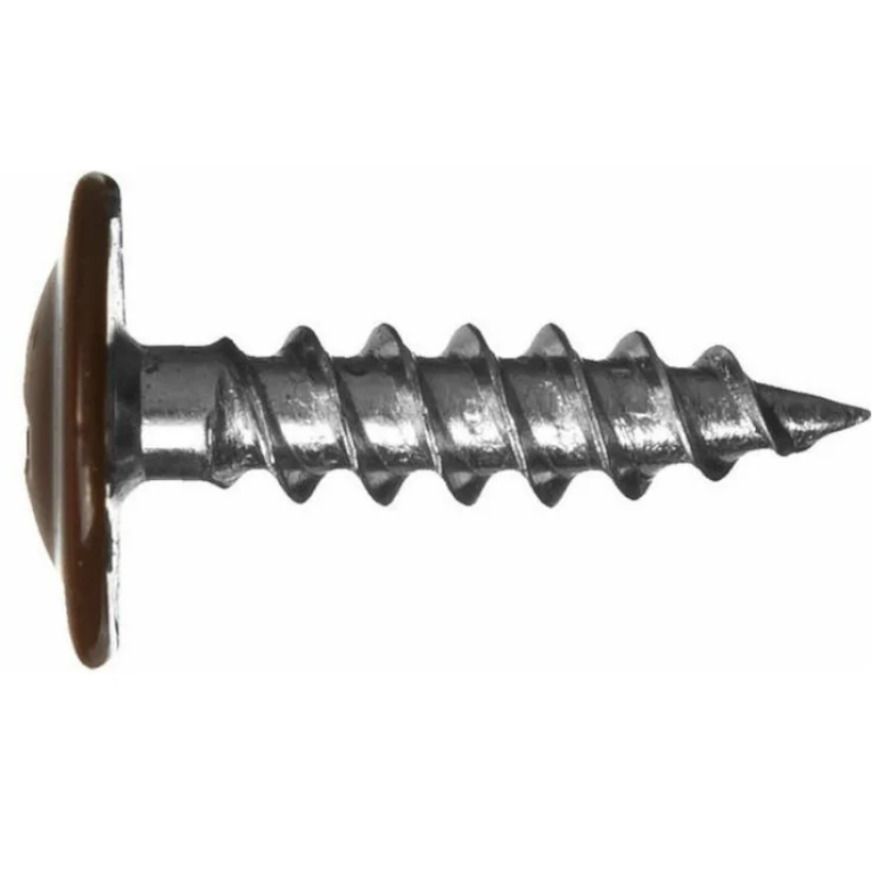 Саморез Starfix SMP1-73268-150 42х16 мм с прессшайбой цинк острый RAL 8017 150 шт в пластиковом контейнере 174₽