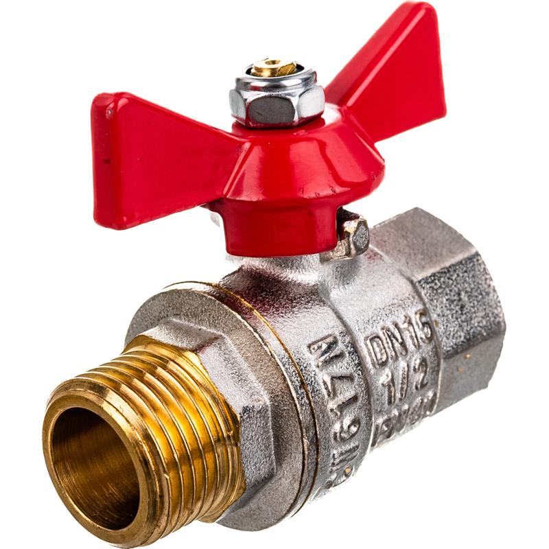 Кран шаровой Valtec BASE ВР-НР 1/2", с бабочкой, VT.218.N.04