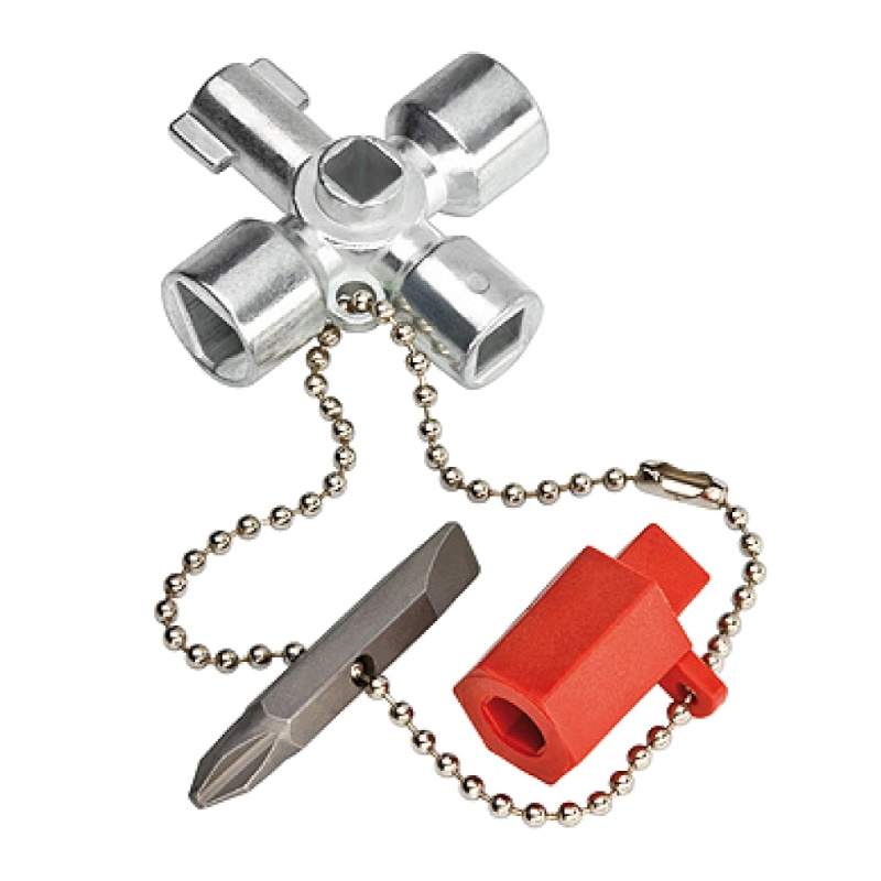 Ключ крестовой Knipex KN-001102, 4-лучевой, для стандартных шкафов, 44 мм