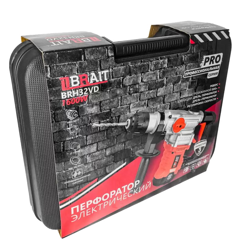 Перфоратор Brait BRH32VD PRO 21.01.152.087 в кейсе в Муроме