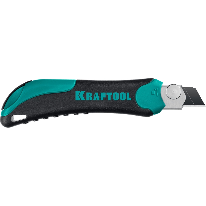 Нож с сегментным лезвием Kraftool AK-18 09193_z02, автофиксация, кассета быстрой замены, с 6 лезвиями, допфиксатор, 18 мм в Кинешме