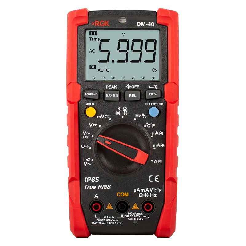 Цифровой мультиметр RGK DM-40 779661, госреестр в Ярославле