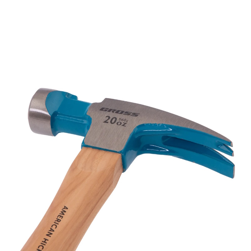 Молоток-гвоздодер Gross AMERICAN HICKORY 10419, 560 г, угол 75, магнит, обрезиненная рукоятка