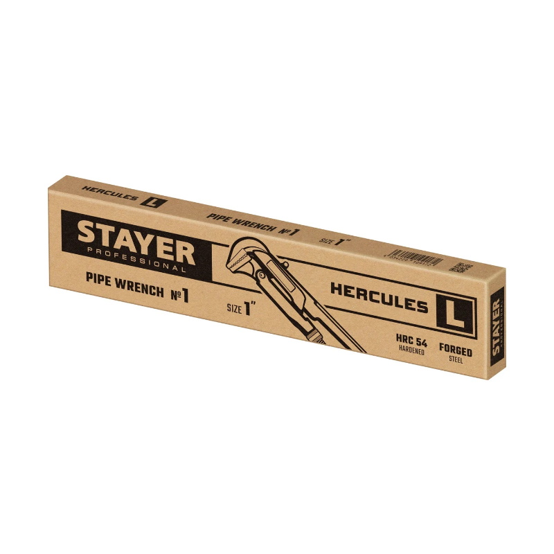 Ключ трубный рычажный Stayer 27331-1, прямые губки, № 1, 1"