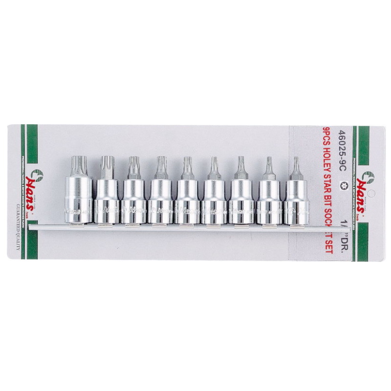 Набор головок Hans 46025-9C, TORX, с отверстием на 1/2", 9 предметов в Муроме